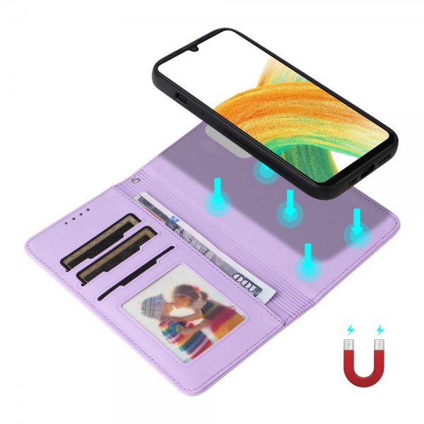 Betopnice Samsung Galaxy A33 5G Kotelo irrotettavalla kuorella 005 Lila