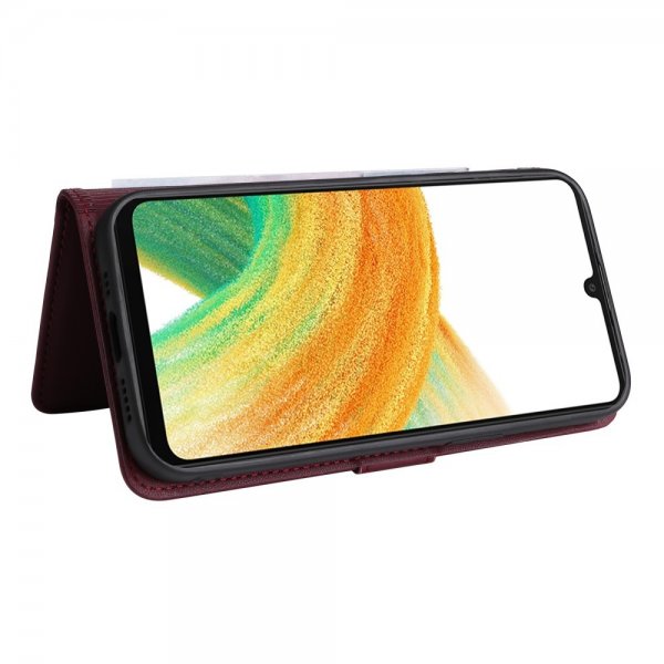 Betopnice Samsung Galaxy A33 5G Kotelo irrotettavalla kuorella 005 Punainen
