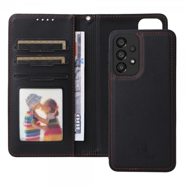 Betopnice Samsung Galaxy A33 5G -suojakotelo irrotettavalla kuorella 005 Musta