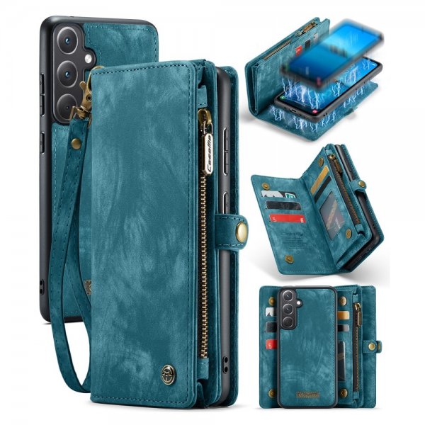 CaseMe Samsung Galaxy A35 -kotelo, 008 Series, irrotettava kuori, sininen