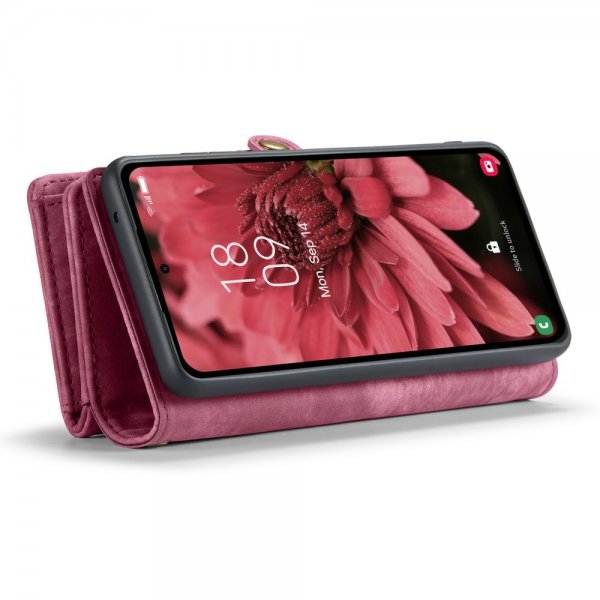 CaseMe Samsung Galaxy A35 -kotelo 008-sarja, irrotettava kuori, punainen