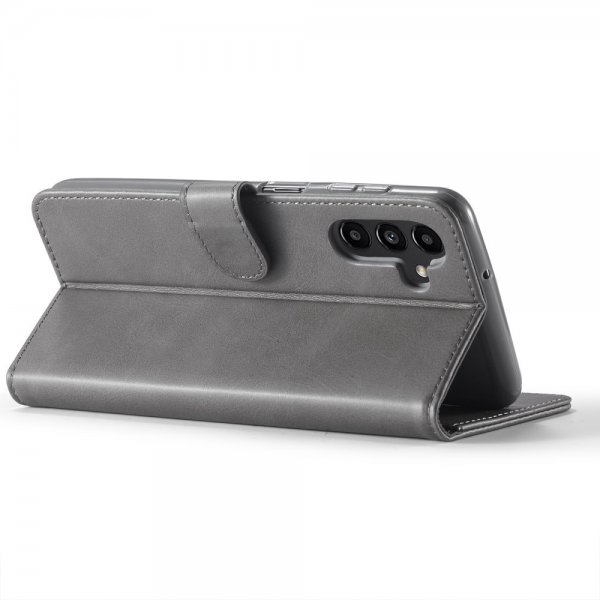 Lc.Imeeke Samsung Galaxy A35 -suojakotelo korttipaikalla ja jalustatoiminnolla, harmaa