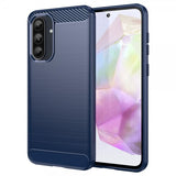 Samsung Galaxy A36/Galaxy A56 Suojakuori Harjattu hiilikuitukuviointi Sininen