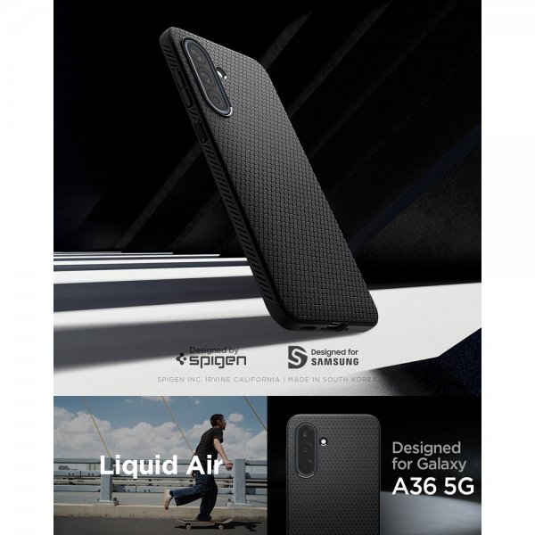 Spigen Samsung Galaxy A36 Kuori Liquid Air Matte Black