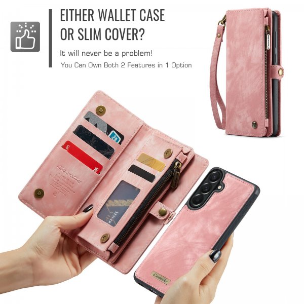 CaseMe Samsung Galaxy A37 -kotelo 008 Series, irrotettava kuori, vaaleanpunainen