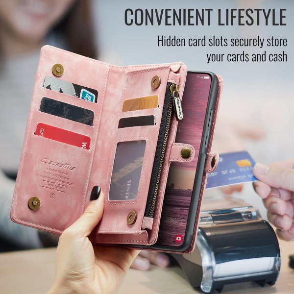 CaseMe Samsung Galaxy A37 -kotelo 008 Series, irrotettava kuori, vaaleanpunainen