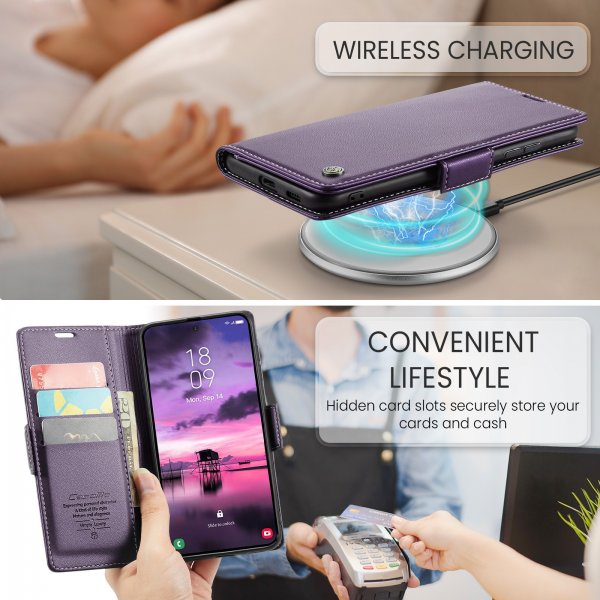 CaseMe Samsung Galaxy A37 -suojakotelo, 023 Series, violetti