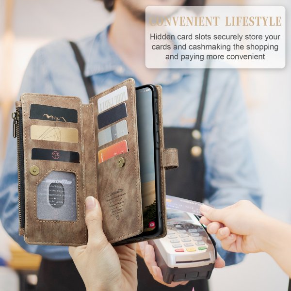 CaseMe Samsung Galaxy A37 -suojakotelo C30 Series, ruskea