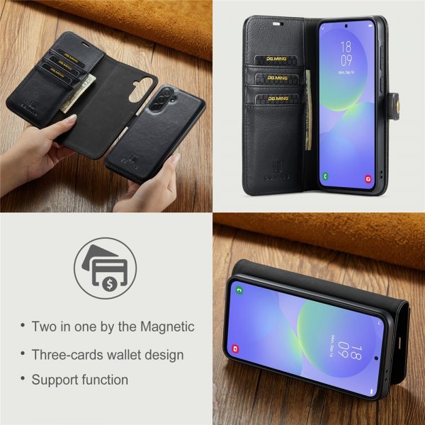 Dg.Ming Samsung Galaxy A37 -kotelo, jossa irrotettava kuori, musta