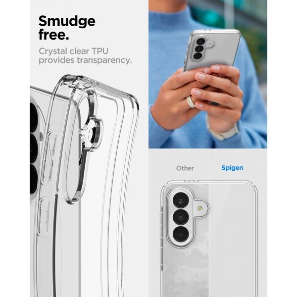 Spigen Samsung Galaxy A37 -kuori, Liquid Crystal, kirkas