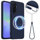 Samsung Galaxy A37 -kuori Strap-silikonilla ja MagSafella, sininen