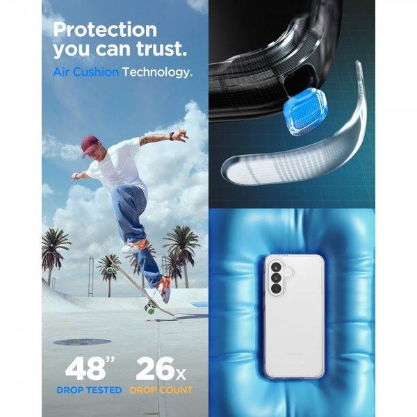 Spigen Samsung Galaxy A37 -kuori, Ultra Hybrid Crystal Clear