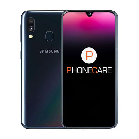 Käytetty Samsung Galaxy A40 64GB Musta – Käytetyn kuntoinen