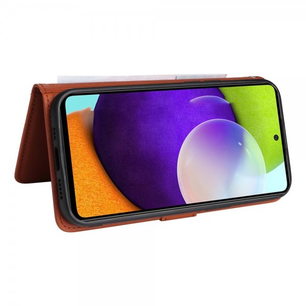 Betopnice Samsung Galaxy A52/A52s 5G -kotelo irrotettavalla kuorella 005 Ruskea