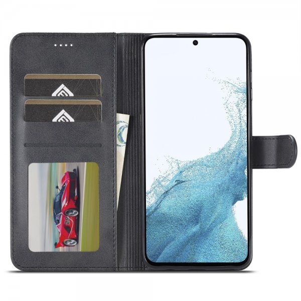 Lc.Imeeke Samsung Galaxy A54 5G Kotelo korttipaikalla ja jalustatoiminnolla, musta