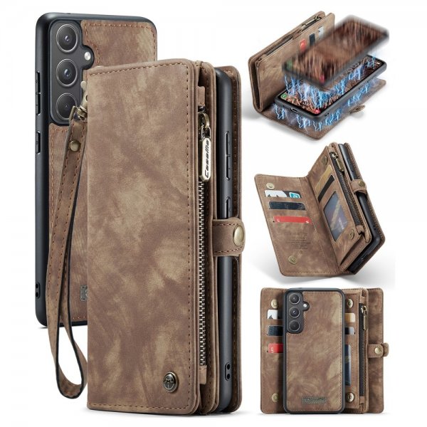 CaseMe Samsung Galaxy A55 -suojakotelo 008 Series Irrotettava kuori, ruskea