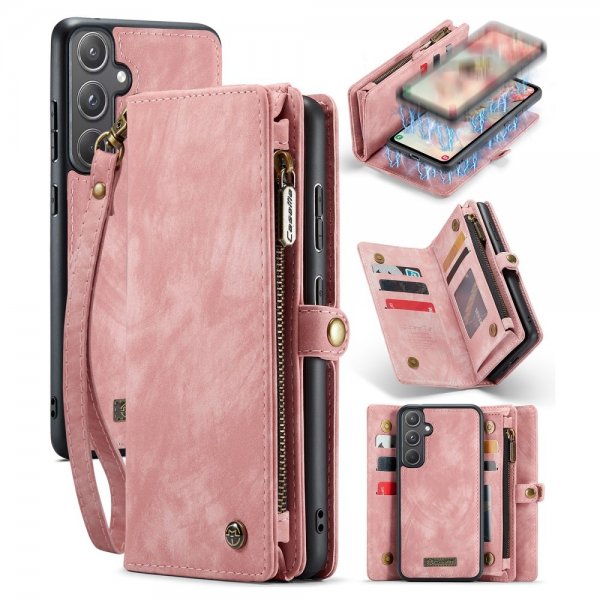 CaseMe Samsung Galaxy A55 -suojakotelo, 008 Series, irrotettava kuori, vaaleanpunainen