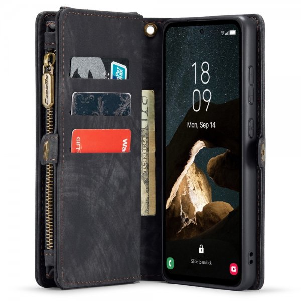 CaseMe Samsung Galaxy A55 -kotelo 008 Series Irrotettava kuori, musta