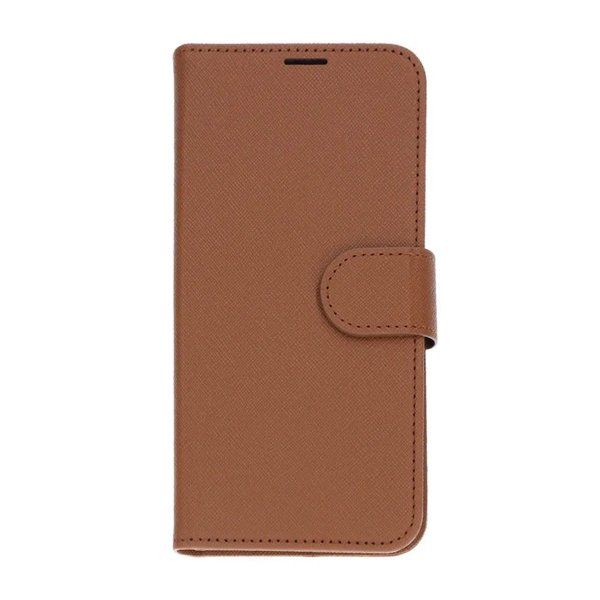 Samsung Galaxy A55 suojakuori jalustalla, ruskea