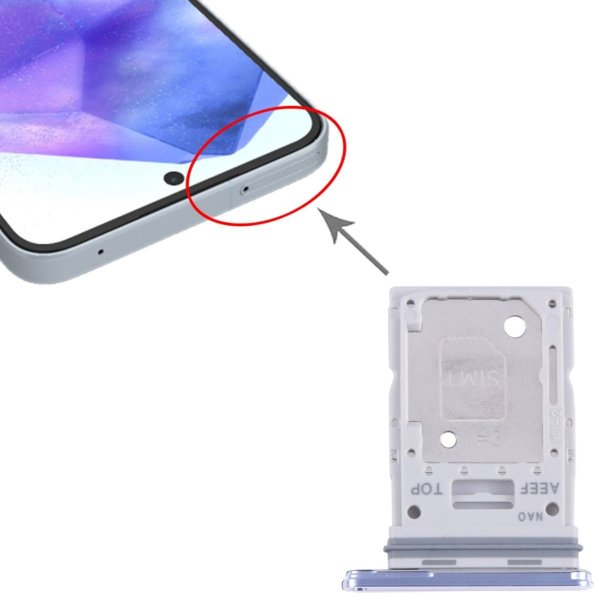 Samsung Galaxy A55 SIM-korttikotelo - Sininen