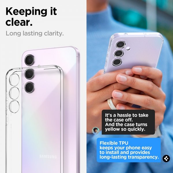 Spigen Samsung Galaxy A55 Kuori Liquid Crystal Crystal Clear