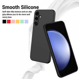 Samsung Galaxy A55 -silikonikuori hihnalla, musta