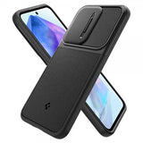 Spigen Samsung Galaxy A55 -suojakuori Optik Armor, musta