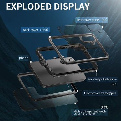 Redpepper Samsung Galaxy A55 Kuori Vesitiivis IP68 Musta