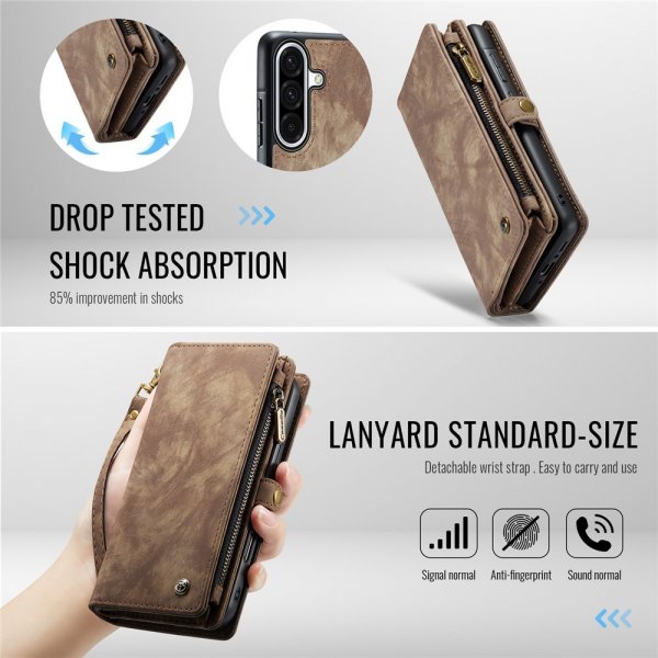 CaseMe Samsung Galaxy A56 -suojakotelo 008 Series Irrotettava kuori, ruskea