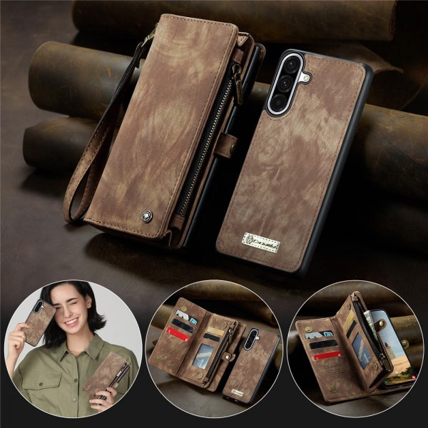 CaseMe Samsung Galaxy A56 -suojakotelo 008 Series Irrotettava kuori, ruskea