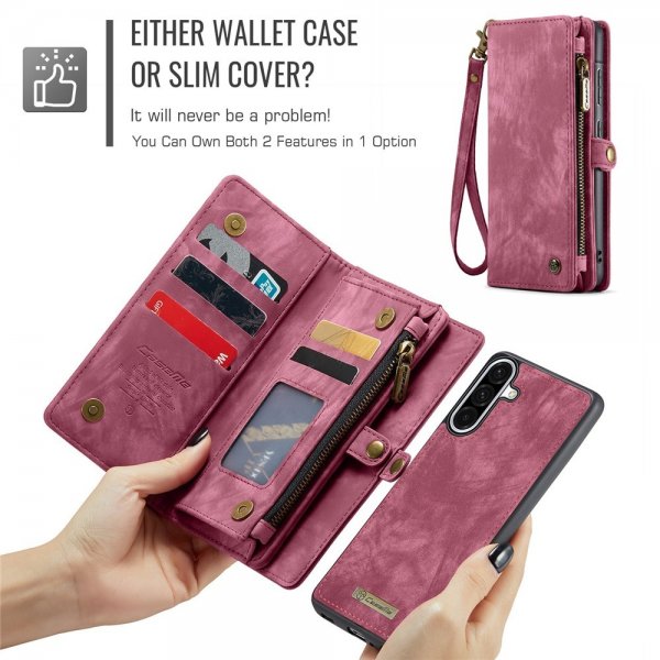 CaseMe Samsung Galaxy A56 -kotelo 008 Series, irrotettava kuori, punainen