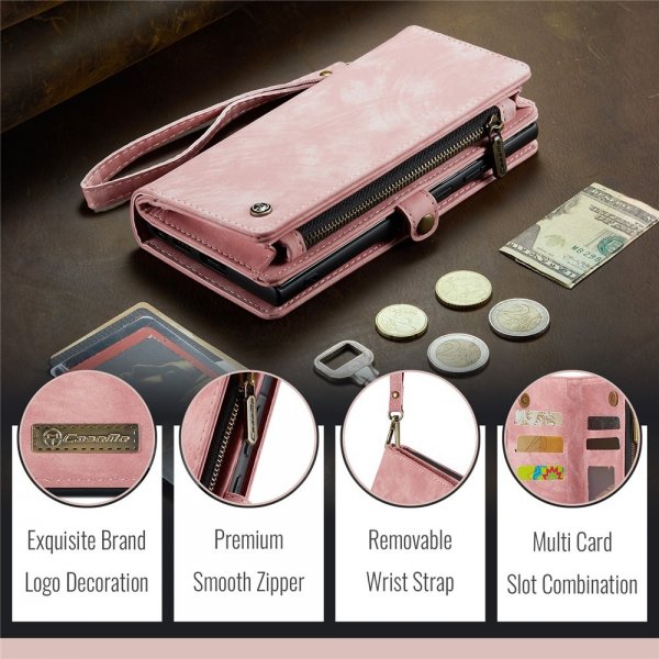 CaseMe Samsung Galaxy A56 -kotelo 008 Series, irrotettava kuori, vaaleanpunainen