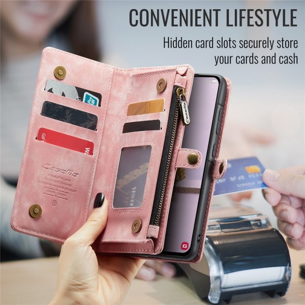 CaseMe Samsung Galaxy A56 -kotelo 008 Series, irrotettava kuori, vaaleanpunainen