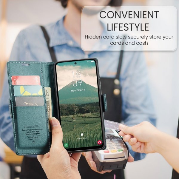 CaseMe Samsung Galaxy A56 suojakotelo 023-sarja, vihreä