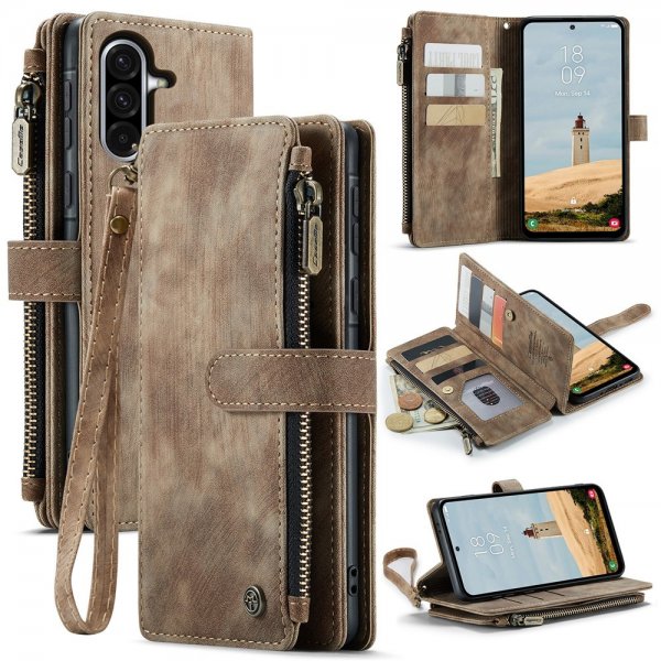 CaseMe Samsung Galaxy A56 Kotelo C30 Series Ruskea
