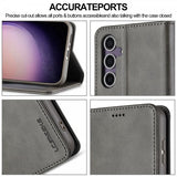 Lc.Imeeke Samsung Galaxy A56 Suojakotelo Korttipaikalla Jalustatoiminto Harmaa