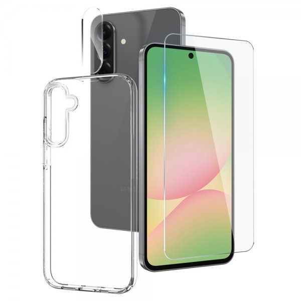 Northjo Samsung Galaxy A56 Kuori näytönsuojalla ja kamerasuojalla 3-in-1