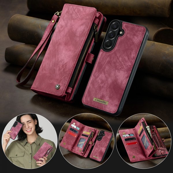 CaseMe Samsung Galaxy A57 -kotelo 008 Series, irrotettava kuori, punainen