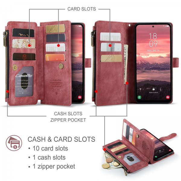 CaseMe Samsung Galaxy A57 -suojakuori C30 Series, punainen