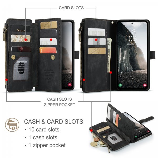 CaseMe Samsung Galaxy A57 C30 Series -suojakotelo, musta