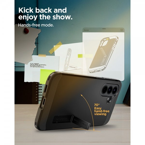 Spigen Samsung Galaxy A57 Tough Armor -kuori, musta