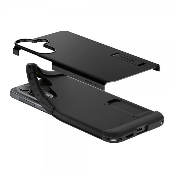 Spigen Samsung Galaxy A57 Tough Armor -kuori, musta