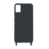 Samsung Galaxy A71 Silikonisuojakuori kaulanauhalla Musta