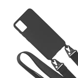 Samsung Galaxy A71 Silikonisuojakuori kaulanauhalla Musta
