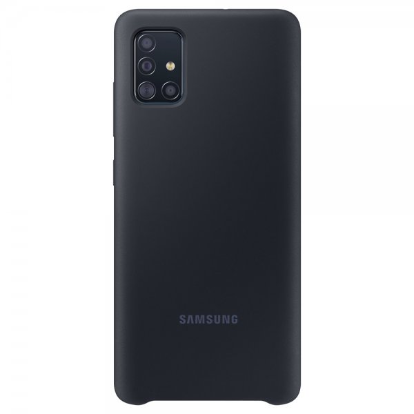 Samsung Original Galaxy A71 Kuori Silikonisuojus Musta