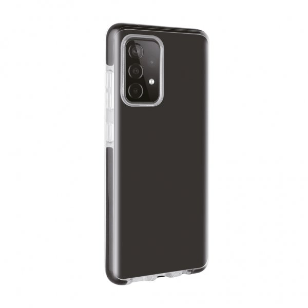 Vivanco Samsung Galaxy A72 -suojakuori Rock Solid, läpinäkyvä/musta