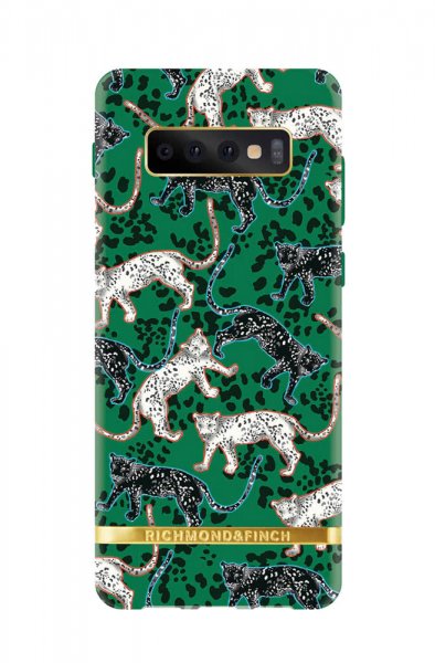 Richmond & Finch Samsung Galaxy S10 Plus Suojakuori Green Leopard