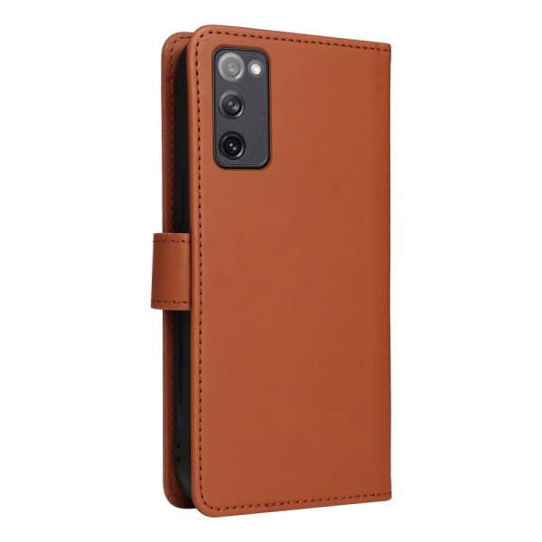 Betopnice Samsung Galaxy S20 FE -kotelo irrotettavalla kuorella 005 Ruskea