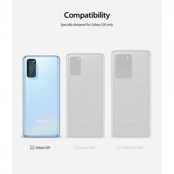 Ringke Samsung Galaxy S20 Kameran suojalasi 3 kpl pakkaus