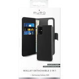 Puro Samsung Galaxy S20 Plus Kotelo Lompakko Irrotettava 2-in-1 Musta